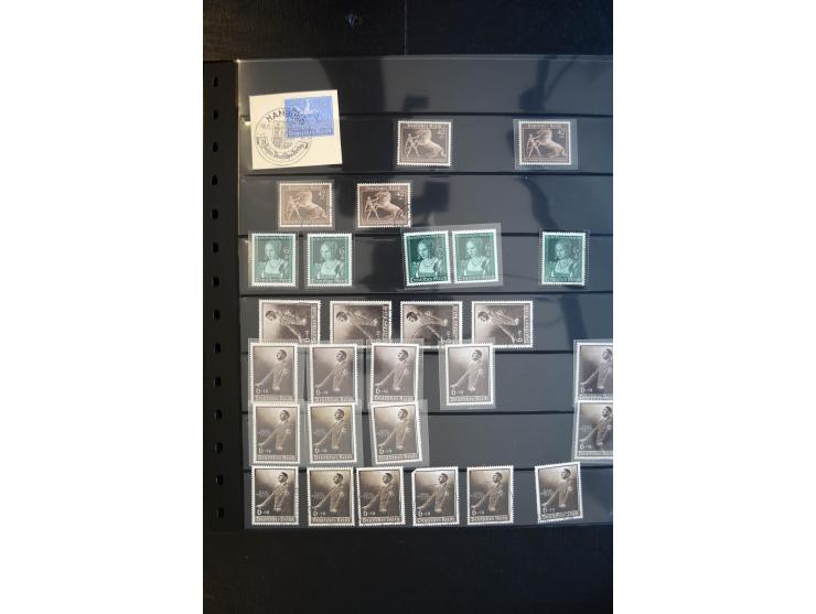 1933/60, interessanter, meist gestempelter und postfrischer/ungebrauchter Doublettenbestand ab III.Reich, Schwerpunkt nach 19