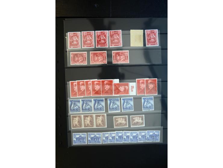 1933/60, interessanter, meist gestempelter und postfrischer/ungebrauchter Doublettenbestand ab III.Reich, Schwerpunkt nach 19