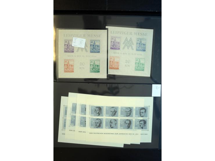 1933/60, interessanter, meist gestempelter und postfrischer/ungebrauchter Doublettenbestand ab III.Reich, Schwerpunkt nach 19