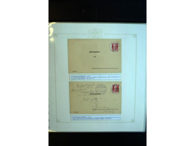 1890/1924, umfangreiche Sammlung "ZEITUNGSSACHEN" mit ca. 110 Belegen, Schwerpunkt Deutsches Reich mit Germania- und Inflatio