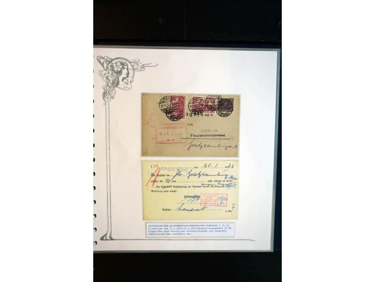 1890/1924, umfangreiche Sammlung "ZEITUNGSSACHEN" mit ca. 110 Belegen, Schwerpunkt Deutsches Reich mit Germania- und Inflatio