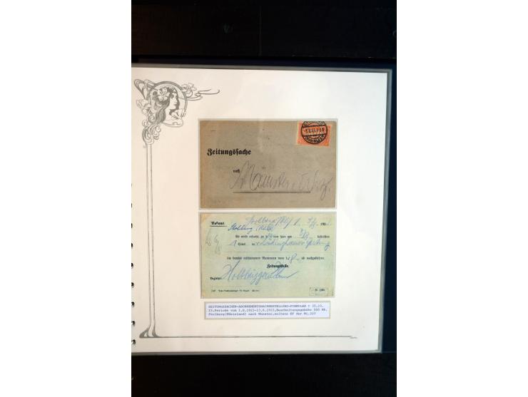 1890/1924, umfangreiche Sammlung "ZEITUNGSSACHEN" mit ca. 110 Belegen, Schwerpunkt Deutsches Reich mit Germania- und Inflatio