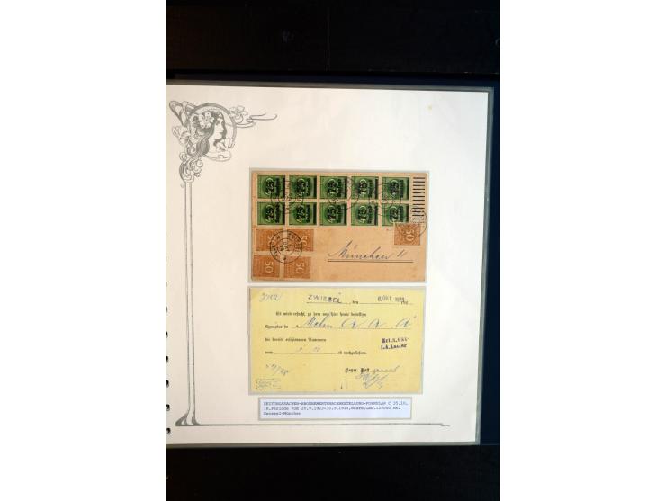 1890/1924, umfangreiche Sammlung "ZEITUNGSSACHEN" mit ca. 110 Belegen, Schwerpunkt Deutsches Reich mit Germania- und Inflatio