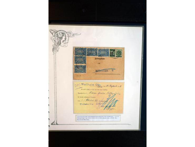 1890/1924, umfangreiche Sammlung "ZEITUNGSSACHEN" mit ca. 110 Belegen, Schwerpunkt Deutsches Reich mit Germania- und Inflatio
