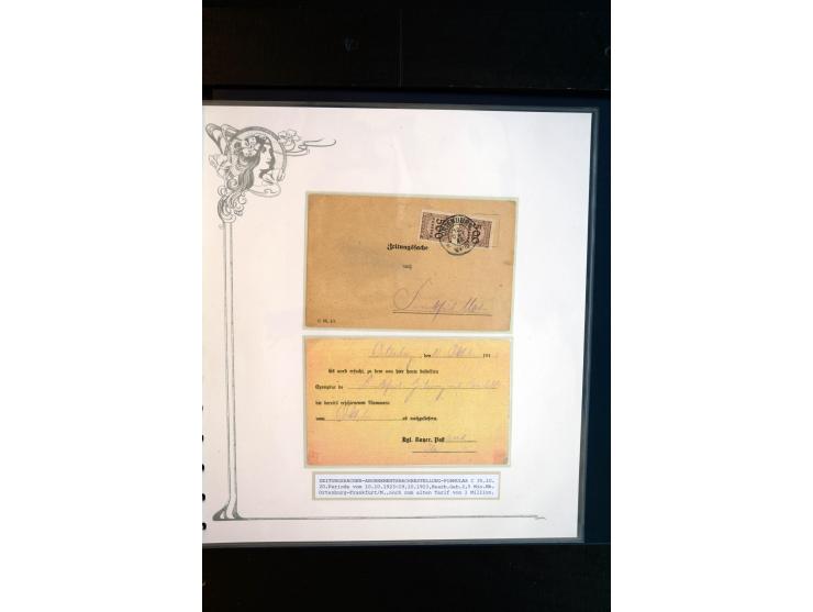 1890/1924, umfangreiche Sammlung "ZEITUNGSSACHEN" mit ca. 110 Belegen, Schwerpunkt Deutsches Reich mit Germania- und Inflatio