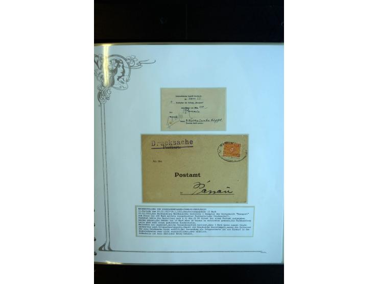 1890/1924, umfangreiche Sammlung "ZEITUNGSSACHEN" mit ca. 110 Belegen, Schwerpunkt Deutsches Reich mit Germania- und Inflatio
