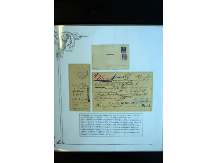 1890/1924, umfangreiche Sammlung "ZEITUNGSSACHEN" mit ca. 110 Belegen, Schwerpunkt Deutsches Reich mit Germania- und Inflatio
