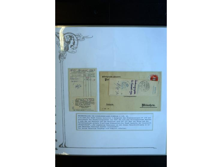 1890/1924, umfangreiche Sammlung "ZEITUNGSSACHEN" mit ca. 110 Belegen, Schwerpunkt Deutsches Reich mit Germania- und Inflatio