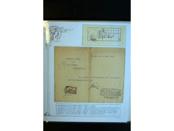 1890/1924, umfangreiche Sammlung "ZEITUNGSSACHEN" mit ca. 110 Belegen, Schwerpunkt Deutsches Reich mit Germania- und Inflatio