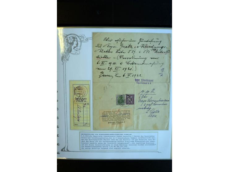 1890/1924, umfangreiche Sammlung "ZEITUNGSSACHEN" mit ca. 110 Belegen, Schwerpunkt Deutsches Reich mit Germania- und Inflatio