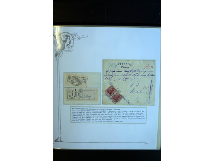 1890/1924, umfangreiche Sammlung "ZEITUNGSSACHEN" mit ca. 110 Belegen, Schwerpunkt Deutsches Reich mit Germania- und Inflatio
