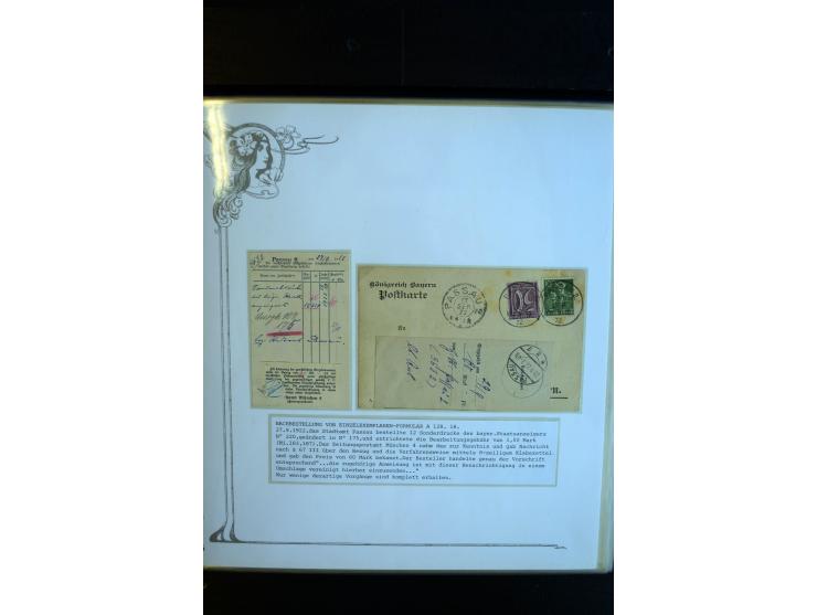 1890/1924, umfangreiche Sammlung "ZEITUNGSSACHEN" mit ca. 110 Belegen, Schwerpunkt Deutsches Reich mit Germania- und Inflatio