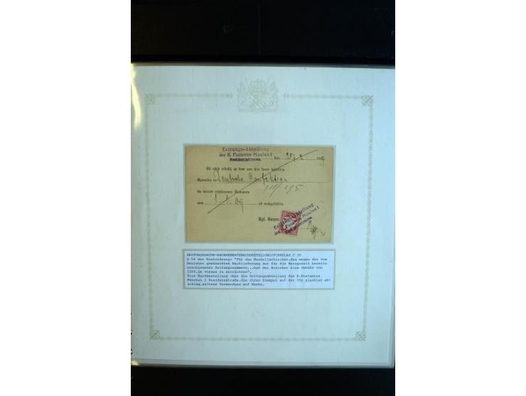 1890/1924, umfangreiche Sammlung "ZEITUNGSSACHEN" mit ca. 110 Belegen, Schwerpunkt Deutsches Reich mit Germania- und Inflatio