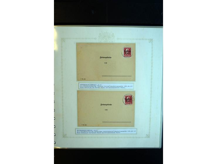 1890/1924, umfangreiche Sammlung "ZEITUNGSSACHEN" mit ca. 110 Belegen, Schwerpunkt Deutsches Reich mit Germania- und Inflatio