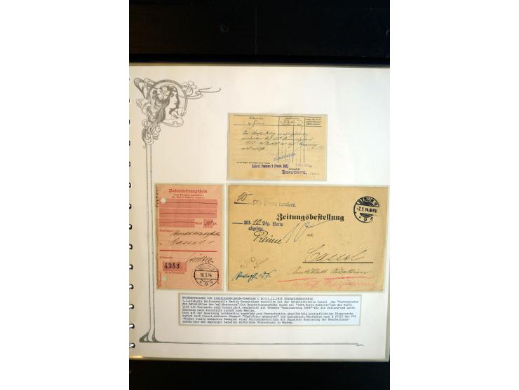 1890/1924, umfangreiche Sammlung "ZEITUNGSSACHEN" mit ca. 110 Belegen, Schwerpunkt Deutsches Reich mit Germania- und Inflatio