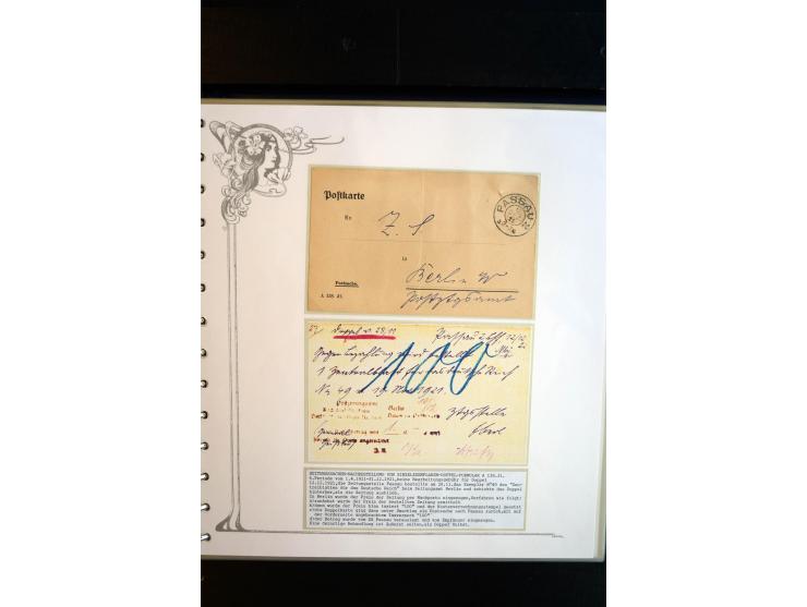 1890/1924, umfangreiche Sammlung "ZEITUNGSSACHEN" mit ca. 110 Belegen, Schwerpunkt Deutsches Reich mit Germania- und Inflatio