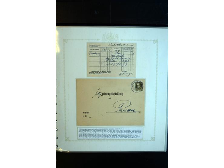 1890/1924, umfangreiche Sammlung "ZEITUNGSSACHEN" mit ca. 110 Belegen, Schwerpunkt Deutsches Reich mit Germania- und Inflatio