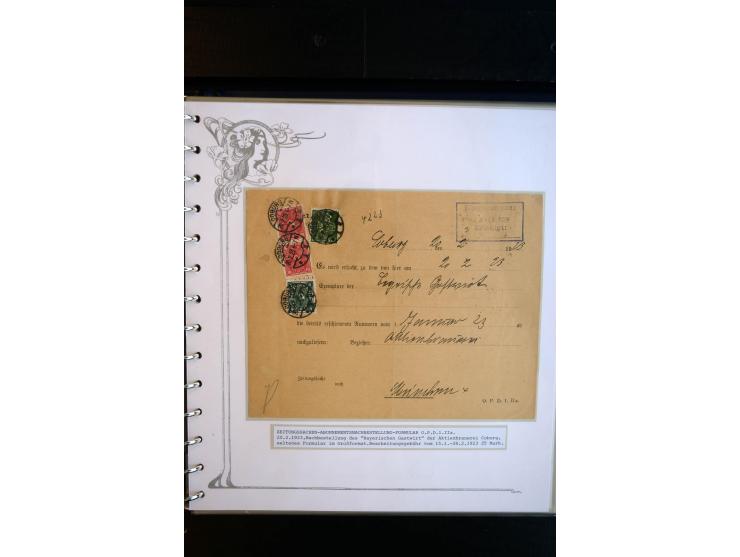 1890/1924, umfangreiche Sammlung "ZEITUNGSSACHEN" mit ca. 110 Belegen, Schwerpunkt Deutsches Reich mit Germania- und Inflatio