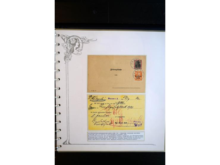 1890/1924, umfangreiche Sammlung "ZEITUNGSSACHEN" mit ca. 110 Belegen, Schwerpunkt Deutsches Reich mit Germania- und Inflatio