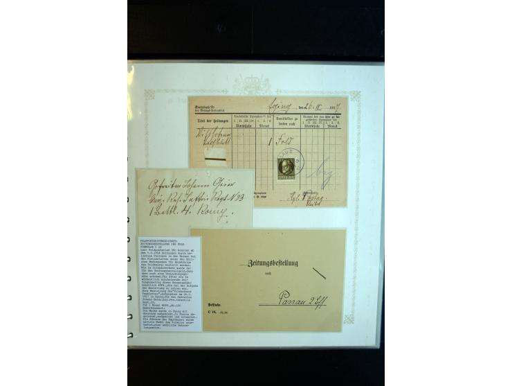 1890/1924, umfangreiche Sammlung "ZEITUNGSSACHEN" mit ca. 110 Belegen, Schwerpunkt Deutsches Reich mit Germania- und Inflatio