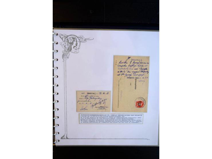 1890/1924, umfangreiche Sammlung "ZEITUNGSSACHEN" mit ca. 110 Belegen, Schwerpunkt Deutsches Reich mit Germania- und Inflatio