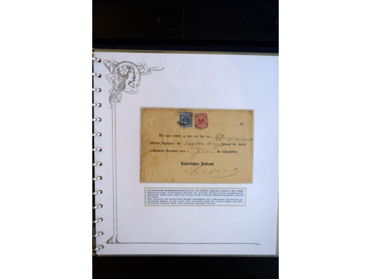 1890/1924, umfangreiche Sammlung "ZEITUNGSSACHEN" mit ca. 110 Belegen, Schwerpunkt Deutsches Reich mit Germania- und Inflatio