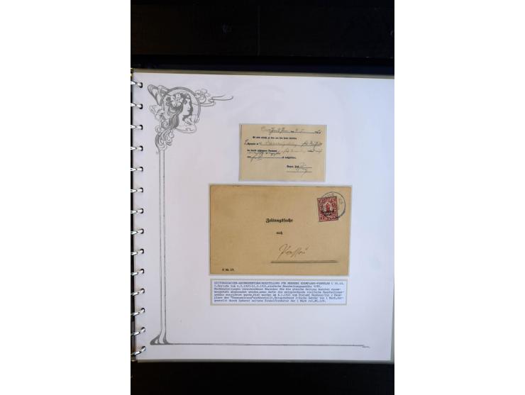 1890/1924, umfangreiche Sammlung "ZEITUNGSSACHEN" mit ca. 110 Belegen, Schwerpunkt Deutsches Reich mit Germania- und Inflatio