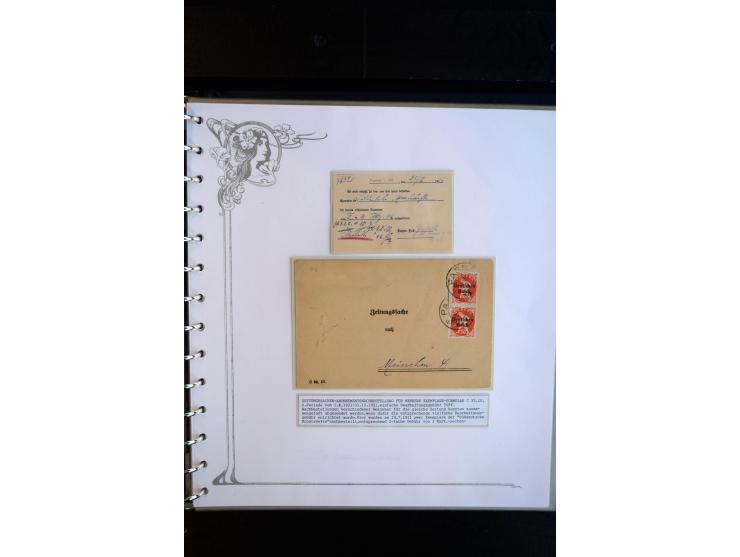 1890/1924, umfangreiche Sammlung "ZEITUNGSSACHEN" mit ca. 110 Belegen, Schwerpunkt Deutsches Reich mit Germania- und Inflatio
