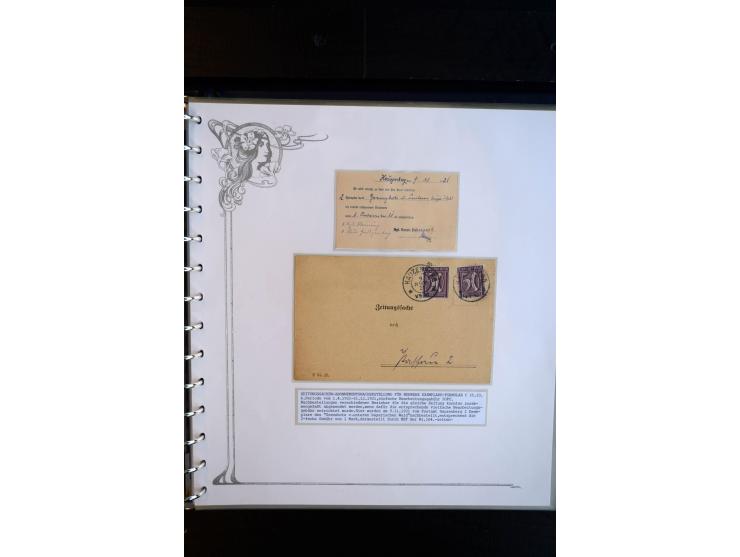1890/1924, umfangreiche Sammlung "ZEITUNGSSACHEN" mit ca. 110 Belegen, Schwerpunkt Deutsches Reich mit Germania- und Inflatio