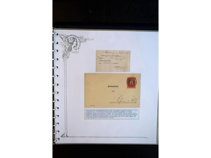 1890/1924, umfangreiche Sammlung "ZEITUNGSSACHEN" mit ca. 110 Belegen, Schwerpunkt Deutsches Reich mit Germania- und Inflatio