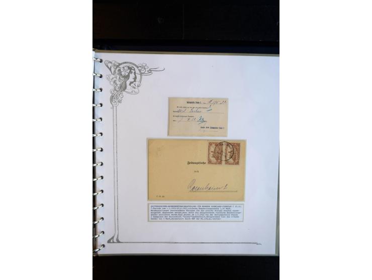 1890/1924, umfangreiche Sammlung "ZEITUNGSSACHEN" mit ca. 110 Belegen, Schwerpunkt Deutsches Reich mit Germania- und Inflatio