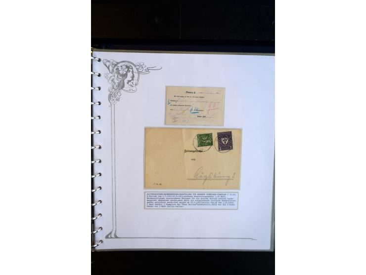 1890/1924, umfangreiche Sammlung "ZEITUNGSSACHEN" mit ca. 110 Belegen, Schwerpunkt Deutsches Reich mit Germania- und Inflatio