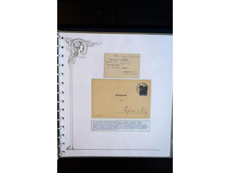 1890/1924, umfangreiche Sammlung "ZEITUNGSSACHEN" mit ca. 110 Belegen, Schwerpunkt Deutsches Reich mit Germania- und Inflatio