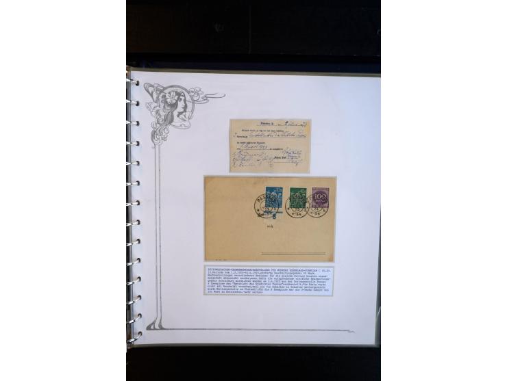 1890/1924, umfangreiche Sammlung "ZEITUNGSSACHEN" mit ca. 110 Belegen, Schwerpunkt Deutsches Reich mit Germania- und Inflatio