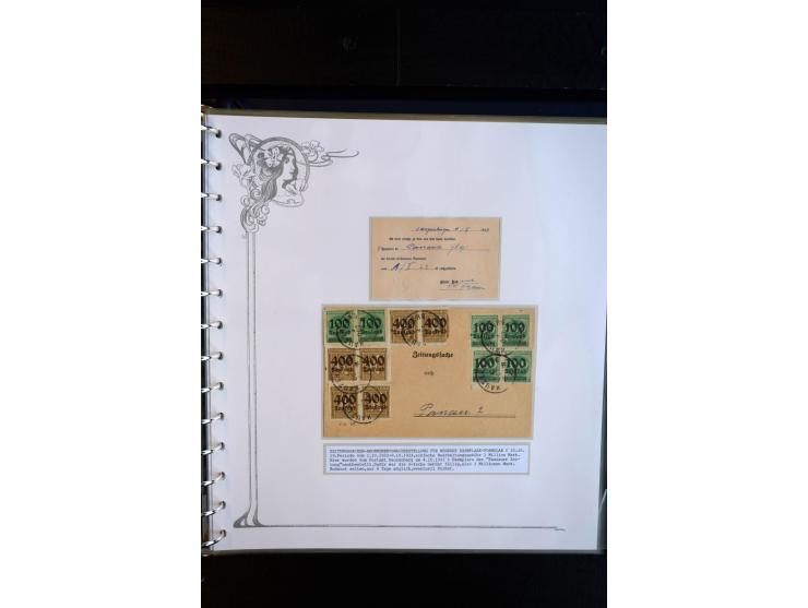 1890/1924, umfangreiche Sammlung "ZEITUNGSSACHEN" mit ca. 110 Belegen, Schwerpunkt Deutsches Reich mit Germania- und Inflatio