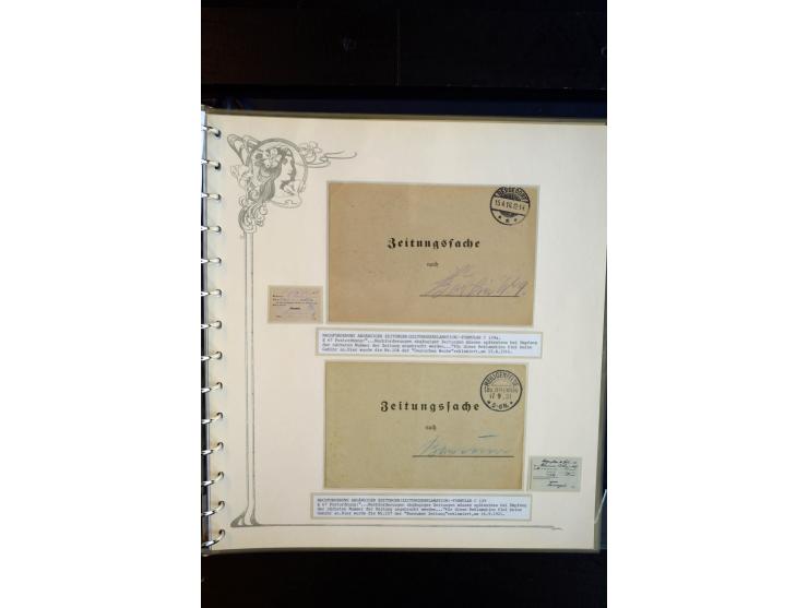 1890/1924, umfangreiche Sammlung "ZEITUNGSSACHEN" mit ca. 110 Belegen, Schwerpunkt Deutsches Reich mit Germania- und Inflatio
