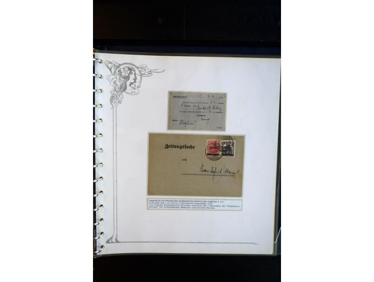 1890/1924, umfangreiche Sammlung "ZEITUNGSSACHEN" mit ca. 110 Belegen, Schwerpunkt Deutsches Reich mit Germania- und Inflatio