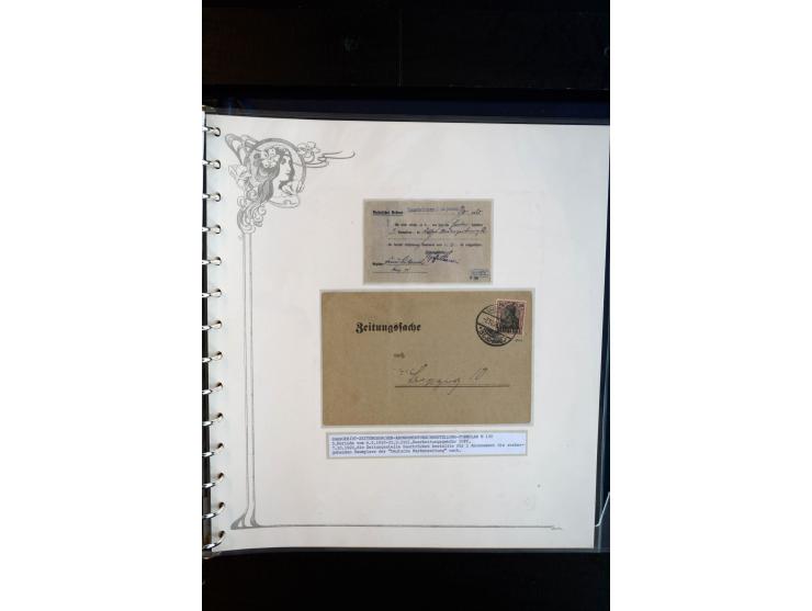 1890/1924, umfangreiche Sammlung "ZEITUNGSSACHEN" mit ca. 110 Belegen, Schwerpunkt Deutsches Reich mit Germania- und Inflatio