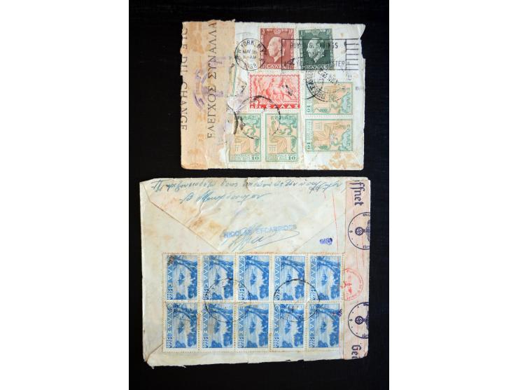 1914/45, interessante Partie mit Feldpost-Briefen/Karten (u.a. Grenschutz Ost), einigen besseren Zensuren I. und II. WK (u.a.
