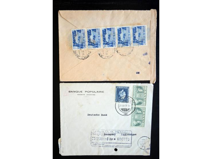 1914/45, interessante Partie mit Feldpost-Briefen/Karten (u.a. Grenschutz Ost), einigen besseren Zensuren I. und II. WK (u.a.