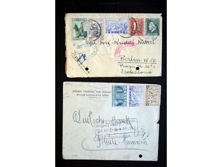 1914/45, interessante Partie mit Feldpost-Briefen/Karten (u.a. Grenschutz Ost), einigen besseren Zensuren I. und II. WK (u.a.