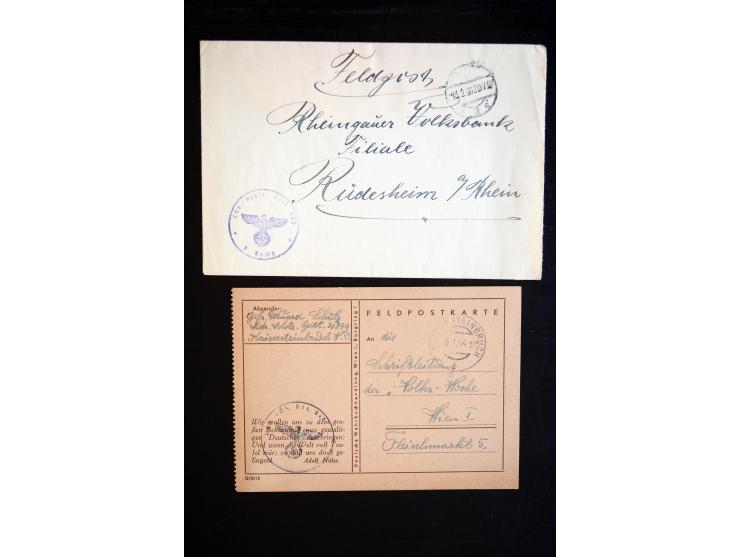 1914/50 (ca.), einige hundert Briefe und Karten mit Schwerpunkt Feld-, KGF- und Zensurpost inkl. etwas Ausland, dabei interes