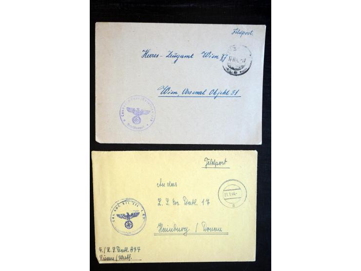 1914/50 (ca.), einige hundert Briefe und Karten mit Schwerpunkt Feld-, KGF- und Zensurpost inkl. etwas Ausland, dabei interes