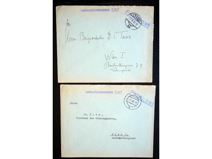 1914/50 (ca.), einige hundert Briefe und Karten mit Schwerpunkt Feld-, KGF- und Zensurpost inkl. etwas Ausland, dabei interes