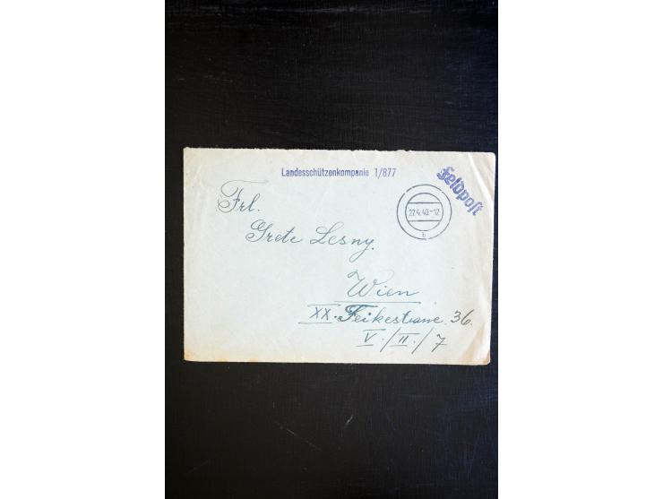 1914/50 (ca.), einige hundert Briefe und Karten mit Schwerpunkt Feld-, KGF- und Zensurpost inkl. etwas Ausland, dabei interes
