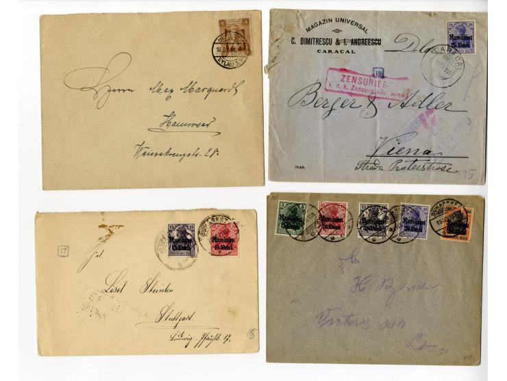1914/22, Partie Besetzung I. WK und Abstimmungsgebiete mit fast 50 Briefen, Karten und Ganzsachen, dabei viel Bedarfspost mit