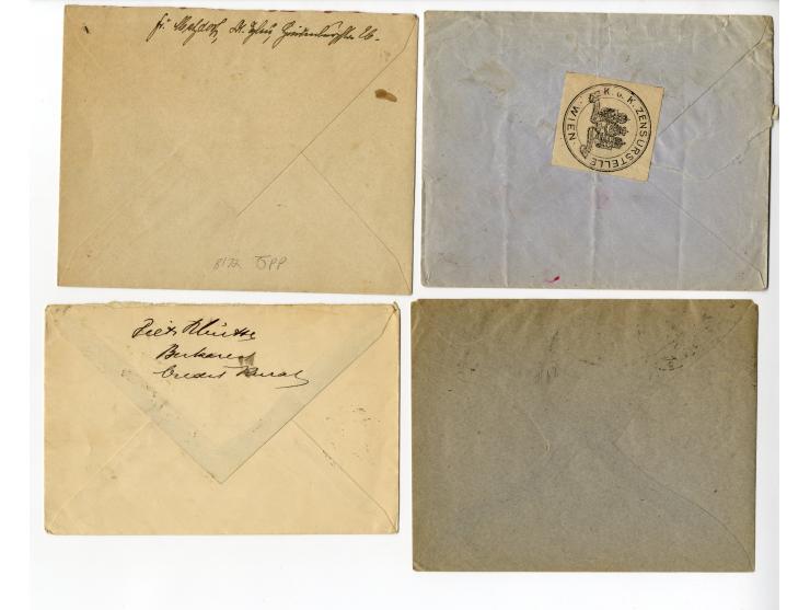 1914/22, Partie Besetzung I. WK und Abstimmungsgebiete mit fast 50 Briefen, Karten und Ganzsachen, dabei viel Bedarfspost mit