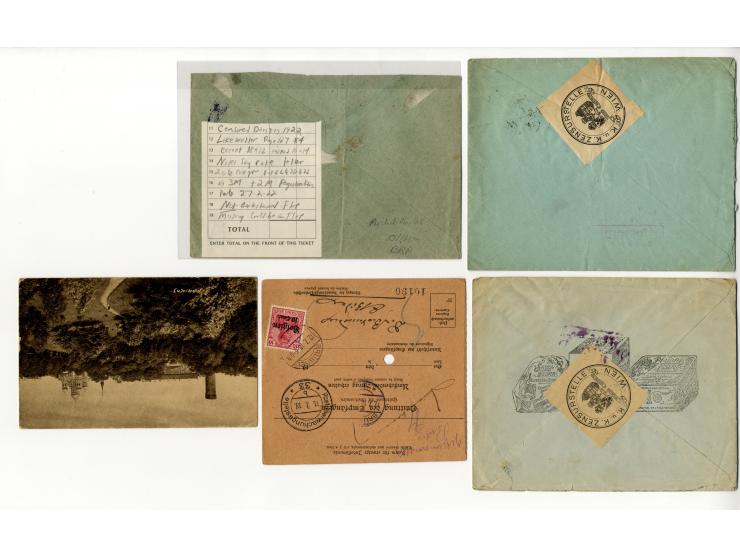 1914/22, Partie Besetzung I. WK und Abstimmungsgebiete mit fast 50 Briefen, Karten und Ganzsachen, dabei viel Bedarfspost mit