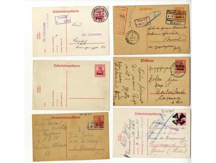1914/22, Partie Besetzung I. WK und Abstimmungsgebiete mit fast 50 Briefen, Karten und Ganzsachen, dabei viel Bedarfspost mit