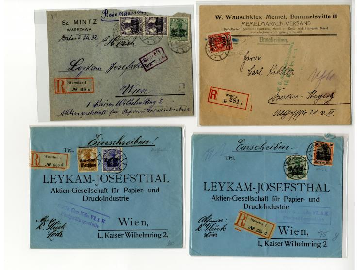 1914/22, Partie Besetzung I. WK und Abstimmungsgebiete mit fast 50 Briefen, Karten und Ganzsachen, dabei viel Bedarfspost mit